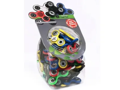 bulk buys EN915 - Colorful Hand Spinners for Stress Relief - Display Tub