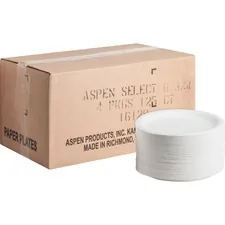 AJM PACKAGING CORP. AJM CP9AJCWWH1CT - AJM Packaging Coated Paper Plates - 125  Pack - Paper - Disp