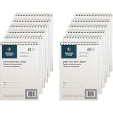 Business Source BSN 26740PK - Business Source Wirebound Steno Notebook - 60 Sheets - Wire 