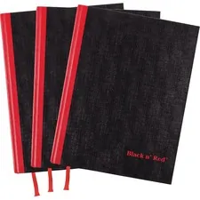 HAMELIN JDK 400123487 - Black n Red Casebound Hardcover Notebook 3-pack - Case Bound