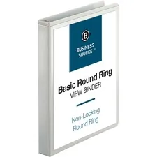 Business Source BSN 09953 - Business Source Round-ring View Binder - 1 Binder Capacity -
