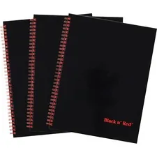 HAMELIN JDK 400123488 - Black n Red Hardcover Twinwire Business Notebook - Twin Wire