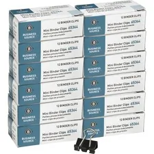 Business Source BSN 65364BX - Business Source Fold-back Binder Clips - Mini - for Paper - 