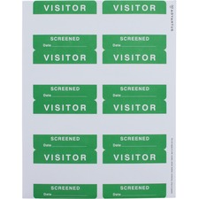 ADVANTUS CORPORATION AVT 76102 - Advantus VISITOR SCREENED Adhesive Badges - VISITOR SCREENED