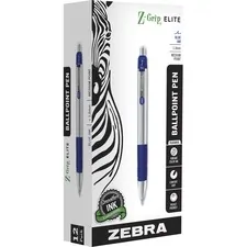 Zebra ZEB 27020 - Zebra Pen Z-Grip Metal Retractable Ballpoint Pen - Bold Pen 