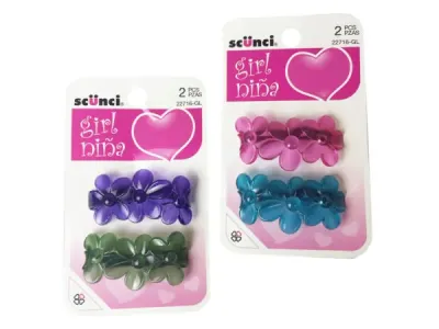 bulk buys DB429 - Scunci Jumbo Rainbow Bow Salon Clip for Hair Styling