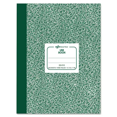 REDIFORM OFFICE PRODUCTS 53010 - Lab Notebook - Green Marble Cover, 10.13 x 7.88 inches