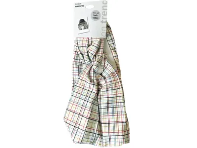 bulk buys BB929 - On-Trend Plaid Headwrap for Stylish Looks