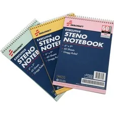 Skilcraft 7530014545702 - SKILCRAFT Rainbow Executive Steno Notebooks - 60 Sheets - 0.