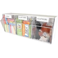DEFLECTO DEF 20303OP - Deflecto Tilt Bin Interlocking Multi-Bin Storage Organizer -
