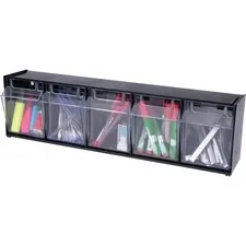 DEFLECTO DEF 20504OP - Deflecto Tilt Bin Interlocking Multi-Bin Storage Organizer -