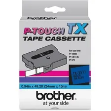 Brother TX5511 - Brother Tape(s) - 1 - Direct Thermal - Black, Blue - 1 Each