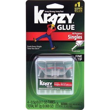 ELMER'S PRODUCTS, INC. EPI KG58248SN - Elmers Single-use Tubes Instant Krazy Glue - 4  Pack - White