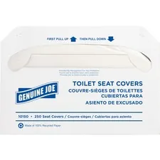 Genuine Joe GJO 10150 - Joe Half-fold Toilet Seat Covers - Half-fold - For Public To