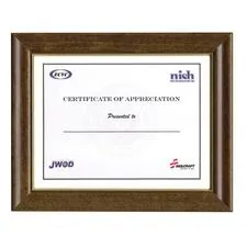 National Industries For the Blind 7105012820630 - SKILCRAFT Walnut Stained Picture Frame - Holds 8 x 10 Insert