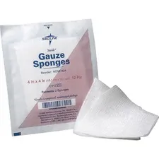 MEDLINE INDUSTRIES INC MII NON21424 - Medline Sterile 12 Ply Cotton Gauze Sponges - 12 Ply - 4 x 4