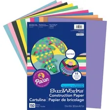 PACON CORPORATION AVE 6526 - SunWorks Construction Paper Smart-Stack - Art Classes - 12Wi