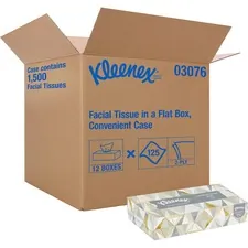 KIMBERLY CLARK KCC 03076 - Kleenex Facial Tissue - 2 Ply - 8.40 x 8.40 - White - Soft, 