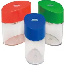 Integra ITA 42850 - Integra Assorted Color Oval Plastic Sharpeners - Handheld - 