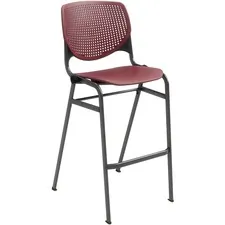 KFI Seating KFI BR2300P07 - KFI Barstool with Polypropylene Seat and Back - Burgundy Pol