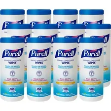 GOJO GOJ 911112CT - PURELL Textured Sanitizing Wipes - Citrus - 5.78 x 7 - White