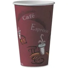 Dart Container Corporation SCC 316SI0041CT - Solo Bistro Design Disposable Paper Cups - 16 fl oz - 1000  