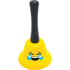 Ashley Productions Inc ASH 10527 - Ashley Emoji Design Wide Hand Bell - - Metal - Assorted Colo