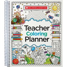 SCHOLASTIC INC. SHS 809292 - Scholastic Teacher Coloring Planner - Monthly, Weekly - Mult