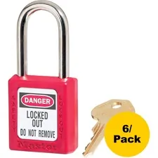 MASTER LOCK COMPANY MLK 410REDPK - Master Danger Red Safety Padlock - Keyed Different - 0.25 Sh