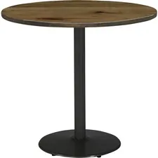 KFI Seating KFI 30R917BK38LN - KFI 30 Round Vintage Wood Bistro Table - Round Top - 30 Heig
