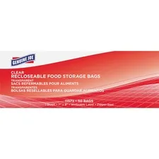 Genuine Joe GJO 11573CT - Joe Food Storage Bags - 1 quart - 1.75 mil (44 Micron) Thick