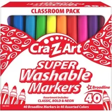 LAROSE INDUSTRIES, LLC CZA 740106 - Cra-Z-Art Super Washable Broadline Markers Pack - Broad Mark