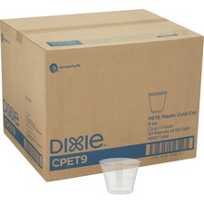 GEORGIA PACIFIC DXE CPET9CT - Dixie Squat Cold Cups by GP Pro - 9 fl oz - 1000  Carton - C