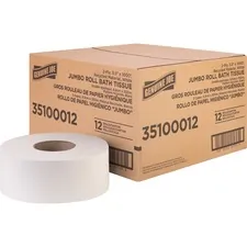 Genuine Joe GJO 35100012 - Joe Jumbo Jr Dispenser Bath Tissue Roll - 2 Ply - 3.50 x 100