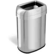 HLS Commercial HLC HLS13STV - HLS Commercial Stainless Steel Open Top Trash Can - 13 gal C