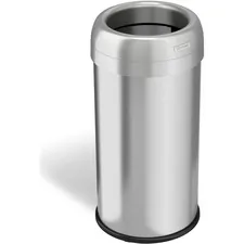 HLS Commercial HLC HLS16STR - HLS Commercial Stainless Steel Open Top Trash Can - 16 gal C