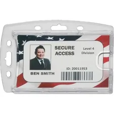 National Industries For the Blind 8455016660468 - SKILCRAFT Dual ID Card Holder - Horizontal - 3.4 x 2.1 x - V