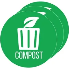 HLS Commercial HLC HLSKERCCOMP3 - HLS Commercial Refuse Bin Icon Sticker - Compost - 110 Heigh