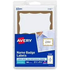 Avery Dennison 05146 - Avery Border Print or Write Name Tags - Removable Adhesive -