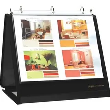 Lion Office Products Inc LIO 40008BK - Lion Insta-Cover Round Ring Easel Binder - 34 Binder Capacit
