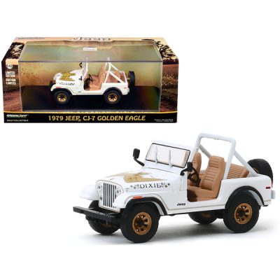 Greenlight 86572 - 1979 Jeep CJ-7 Golden Eagle Dixie White 143 Diecast Model Ca