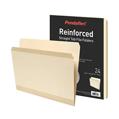 TOPS BUSINESS FORMS 86222 - Manila File Folders with Reinforced Tabs, Letter Size