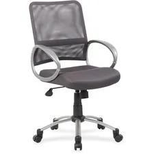 Norstar Office Products Inc BOP B6416CG - Boss Mesh Back Chair - Charcoal Gray Mesh Seat - Chrome, Bla