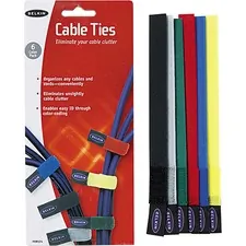 Belkin F8B024 - Belkin F8B024 8-inch Cable Binder - 6 Color - 6-Pack
