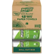 Marcal Manufacturing LLC MRC 06183 - Marcal Giant Paper Towel in a Roll Out Carton - 2 Ply - 140 