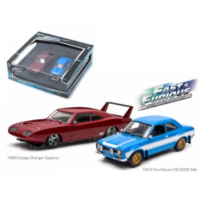 Greenlight 86251 - 1969 Dodge Charger Daytona and 1974 Ford Escort RS 2000 Mkl 