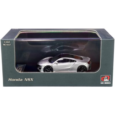 Lcd Models LCD64004s - Honda NSX Silver Metallic with Carbon Top 164 Diecast Model 