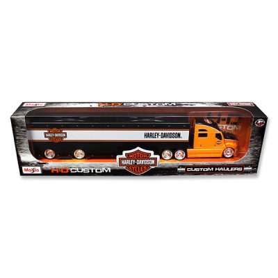Maisto 11516or - Harley Davidson Custom Hauler Trailer Orange Custom Haulers 