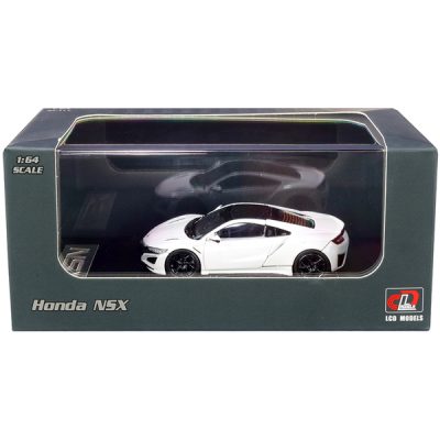Lcd Models LCD64004w - Honda NSX White with Carbon Top 164 Diecast Model Car by LCD
