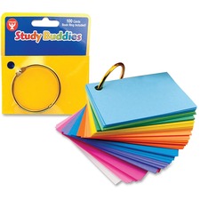 Hygloss Products Inc HYX 53510 - Hygloss Bright Study Buddies Flash Cards - 100 Sheets - Ring